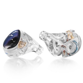 Celest PhoenixCall 1DD+2BA+2FPD in Ear Monitor Headphones, HiFi Wired Earbuds,Professional Sound Isolating IEM Earphones,5N Copper Silver Plated Cable for Musicians,Singer,on Stage,Studio(Transparent)