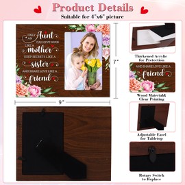 WhatSign Mothers Day Gifts for Aunt from Niece Nephew Only an Aunt Can Give Hugs Like a Mother Aunt picture frame Gifts Aunt Mother‘s Day Gifts from niece to Aunt Auntie Birthday Christmas Gifts
