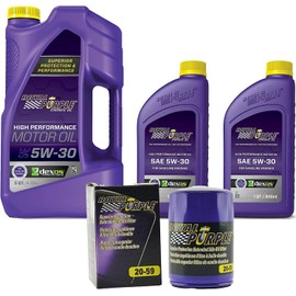 Royal Purple SAE 5W-30 Synthetic Motor Oil 7 quarts and a 20-59 Oil Filter