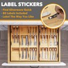 SpaceAid Bamboo Silverware Drawer Organizer with Labels, Kitchen Utensil Tray