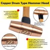 WEDO Copper Sledge Hammer 2lb,Solid Copper Mallet Hammer,Wooden Handle,Length 320mm,Die-Forged,