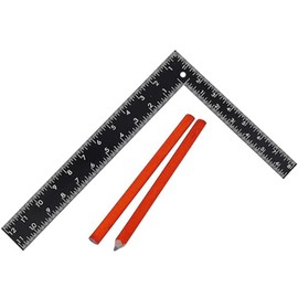 Framing Square L Shaped Ruler – 12 x 8 Inches Set Square | 300 mm * 200 mm | Tri Square Alloy Steel Precision Carpenter's Square | 90 Degree Angle Finder Roofing Square | Woodworking Measurement Tool