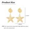 Pearl Shell Earrings Starfish Earring Gold Sea Shell Earrings for