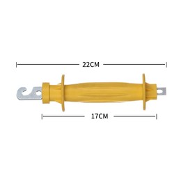 FENSMILE 5 Pieces Fence Gate Handles, Electric Fence Gate Handle, Insulated Fence Handle, Large Hook for Electric Fence, Pasture Gates (Yellow)