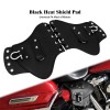 HDBUBALUS PU Leather Heat Saddle Black Shield Deflector Fits For