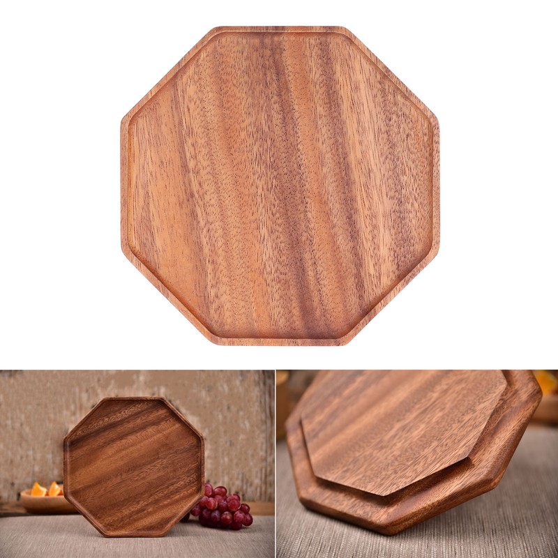Tea Plate Natural Wood Environmental Protection Uniform Texture Odorless Serving