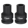 QUARKZMAN 2 Pcs Deep 6 Point Impact Sockets 3/4" Drive