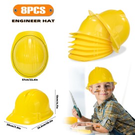 Toyssa Construction Site Party Bag Children's Birthday Party with Construction Party Hats Carry Bags Digger Key Ring Tattoo Truck Toy Cars Set for Boys Construction Children's Birthday Gift