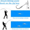 Assist Fishing Hooks 420 Stainless Steel with Red Braided Line