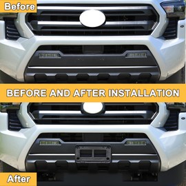License Plate Frame Bracket Compatible with Toyot@ Tacoma 2024 2025,ABS Tag Frame Front Bumper License Plate Holder Mount Adapter Relocation Kit Accessories 1PCS (Black)