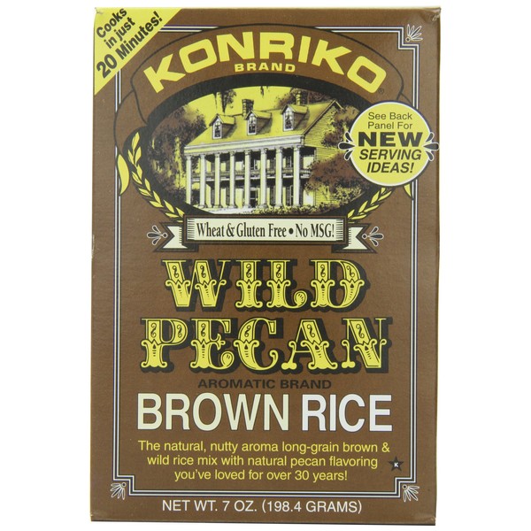Konriko Wild Pecan Brown Rice, 7-Ounce Boxes (Pack of 12)