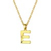 Bestyle Gold Letter E Necklace Capital Letter E Pendant Alphabet