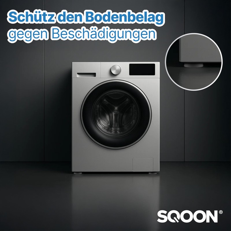 SQOON® Vibration Damper for Washing Machines, Pack of 4, Universal