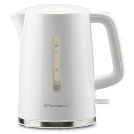 Toastmaster 1.7 Liter Electric Kettle - Tea & Coffee Kettle - Electric, Cordless Water Heater - Tea Water Boiler with Filter Pour Spot - White