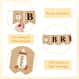 MOIZYNG A Baby is Brewing Baby Shower Decorations, Coffee Themed Banners and Honeycomb Centerpieces for Pregnancy Announcement Gender Reveal Party Favors Supplies