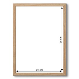 Fabian Clarke London® 21x30cm Modern Oak Wooden Picture Photo Frame A4 Photo Frame Ideal for Prints and Posters Hang Portrait or Landscape