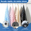 4PCS Zenbody Toalla Exfoliante Japonesa, Doble Cara con 4 Ganchos