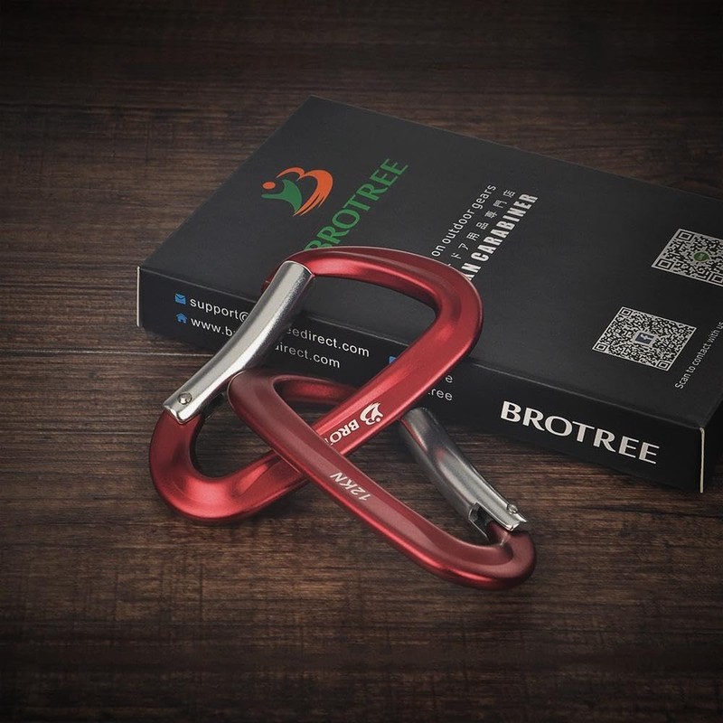 BROTREE Locking Carabiner Clips 12KN (1200 kg) Heavy Duty Carabiners
