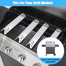 Adviace 5210050 Heat Tents for Expert Grill BG2824B Grill Parts, 4-Pack Heat Plates Heat Shields for Expert Grill BG2824B BG2824BP 4 Burner Gas Grill & Fire King BG2824BP-L, BG2824B Heat Plates