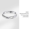 Anillos de Pareja Plata 925 Anillo de Compromiso Ajustable, Regalo