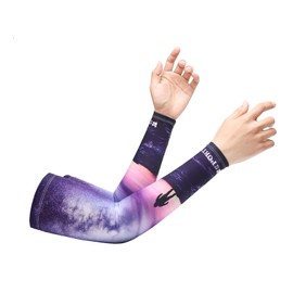 SHESHY Arm Sleeves, UV Sun Protection Starry sky Sleeves, Compression Sports Arm Sleeve, Basketball Arm Sleeves,UV Cooling Sleeves for Cycling fishing Gardening Outdoors Men Women Teenager