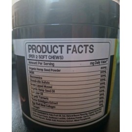 Healpark Hip + Joint Hemp Treats Glucosamine& MSM For Dogs. 120 Chews. New