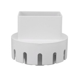 Downspout Adapter, Downspout Converter Plastic Downpipe Adapter Lightweight Replacement Part No Leakage with Screws for Household Use (White L 3x4in)