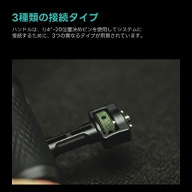 TILTA Xeno Side Handle Thumbscrew with 1/4″-20 Camera Cage Locating Pin Black TA-XSH1-B