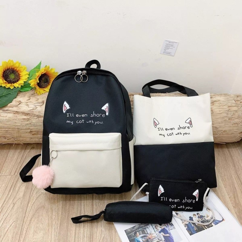 Yuqing Mochila Lindas Orejas De Gato Escolar Y Moderno De