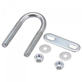 sourcing map U Bolts 8 Sets (M6x16x46mm), Round U Bolt Steel with Accessories - for Construction, Pipe