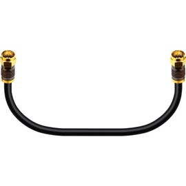 1STec 30cm Extra Short Virgin Media White Isolator Wall Box to 2 or 3 Way Splitter Small Link Cable (30 cm Lead, Black)