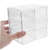 Ipetboom Transparent Stackable Desk Organizer with Drawers Multi Purpose Sundry