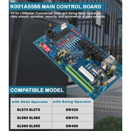 K001A5566 Control Board Replacement for LiftMaster Commercial Slide and Swing Gate Operators, Compatible with SL540 SL570 SL575 SL580 SL585 SL590 SL595 SW420 SW470 SW490