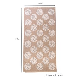Kosugizen Onnera Bath Towel, Ippy, 23.6 x 47.2 inches (60 x 120 cm), Beige