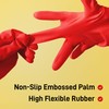 SteadMax 3 Pack Red Cleaning Gloves, Supreme Durability, Natural Rubber