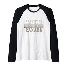 Retro Brantford Canada Raglan Baseball Tee