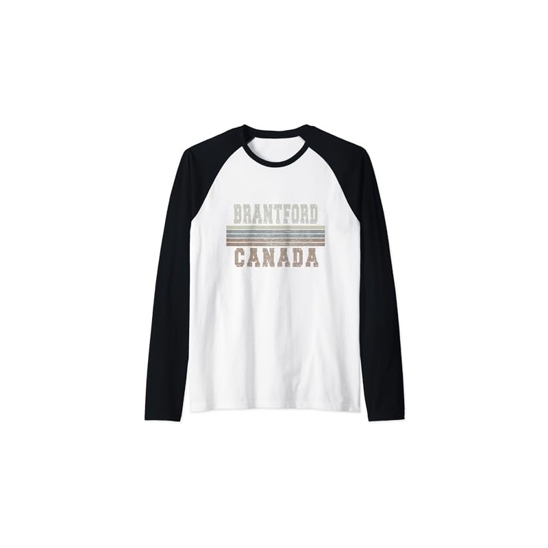 Retro Brantford Canada Raglan Baseball Tee