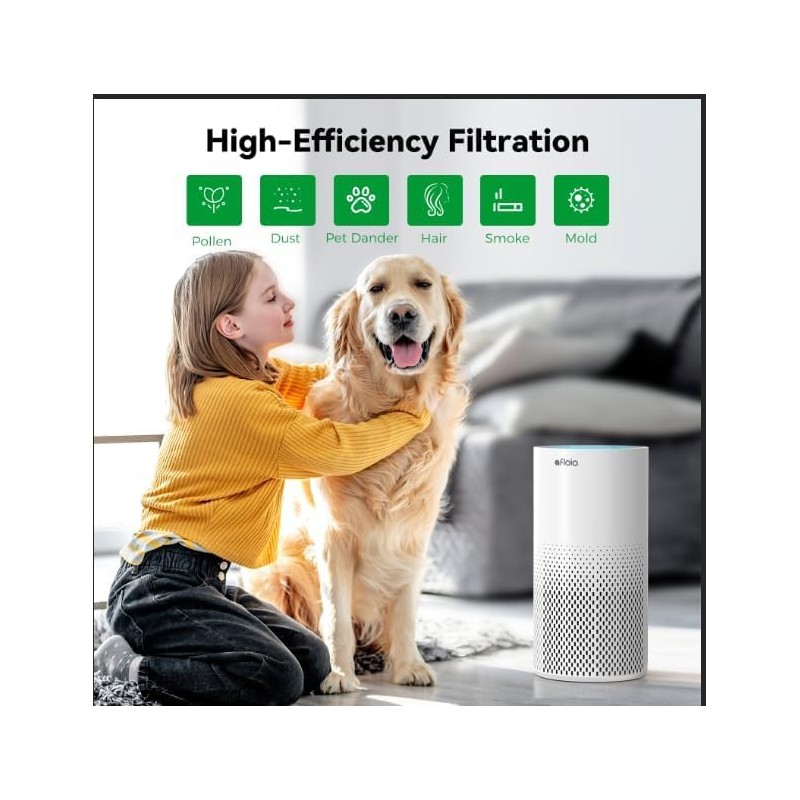 Afloia Original 3-Stage Filter, Compatible with KILO/KILOPLUS/KILOPRO/MIRO/MIRO PRO Air Purifier,