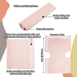 3 Pack Satin CPAP Strap Covers, CPAP Mask Cushions, Universal and Comfort CPAP Mask Strap Pads to fit Dreamwear Headgear for Reducing Red Marks CPAP Hair Protector for Women (Pink)