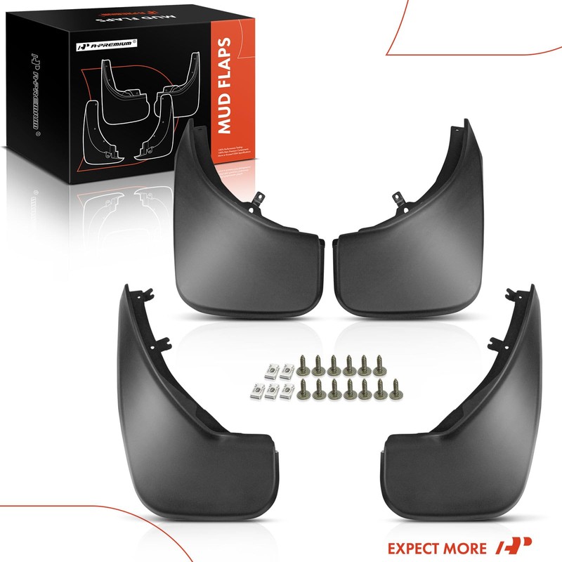 A-Premium Set of 4PCS Mud Flaps Splash Guards Mudguards Mudflaps