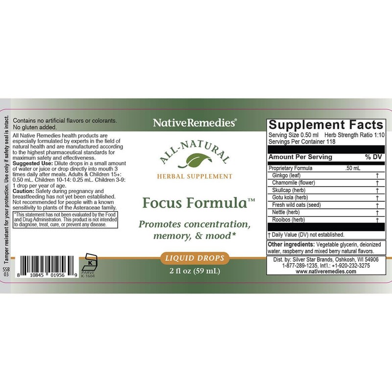 Native Remedies Focus Formula