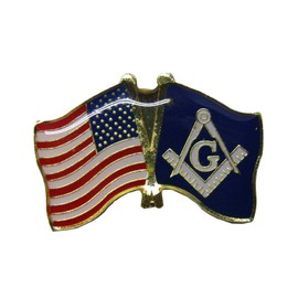 USA American Mason Masonic Lodge Flags Bike Motorcycle Hat Cap lapel Pin