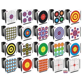 Airsoft 14cm Air Rifle Pistol BB Shooting Targets Mixed Designs 48 Pack 250gsm Quality Card