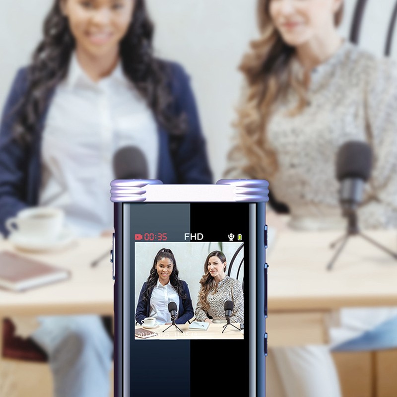 Digital Voice Recorder 1080P HD Noise Reduction AI Smart Motion