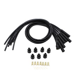 SHLPDFM 8 mm Ignition Cable Ignition Cable Ignition Coil Ignition Leads for 6 Cylinder Classic Cars (1 m Black)