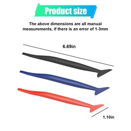 ZIMISI Car Vinyl Wrap Tool Kit, 3 in-1 Curves Slot Tint Flexible Micro Squeegee, 3 Different Hardness Corner Squeegee for Installing Vehicle Stickers and Auto Window Wraps (3PCS)