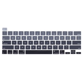 WYGCH Rainbow Silicone Keyboard Cover Skin for MacBook Pro 16 inch A2141 2019 2020 Pro 13.3 inch A2338 M1/A2251/A2289 with Touch Bar and Touch ID US Version,Ombre Gray