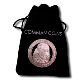 Hand Cut Hobo Coin President Benjamin Franklin Wearing a Face Mask Custom American US Art Dollar