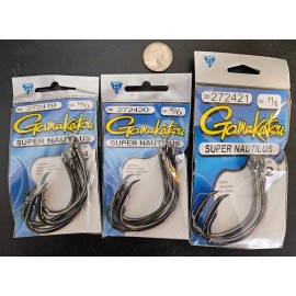 Gamakatsu Super Nautilus Circle Hooks (Heavy Duty) - 10/0, 3 pack
