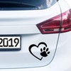 PrintAttack P069 | Dog Love Heart Paw Dog Sticker Dog